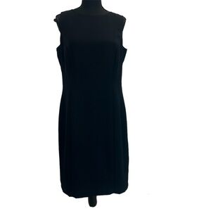 TESSUTI Collection black sleeveless sheath dress 10 business career professional